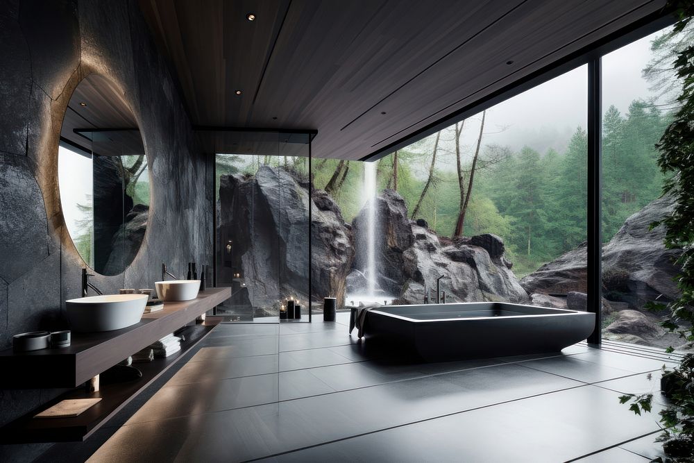 Bathroom bathtub architecture building. AI generated Image by rawpixel.