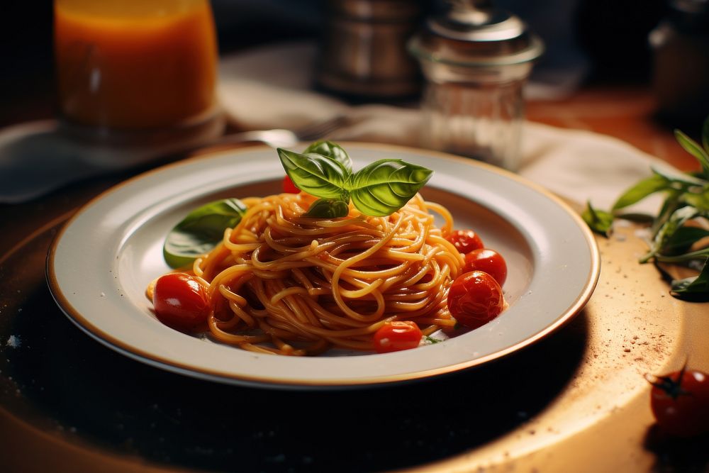 Restaurant food spaghetti naporitan. AI generated Image by rawpixel.