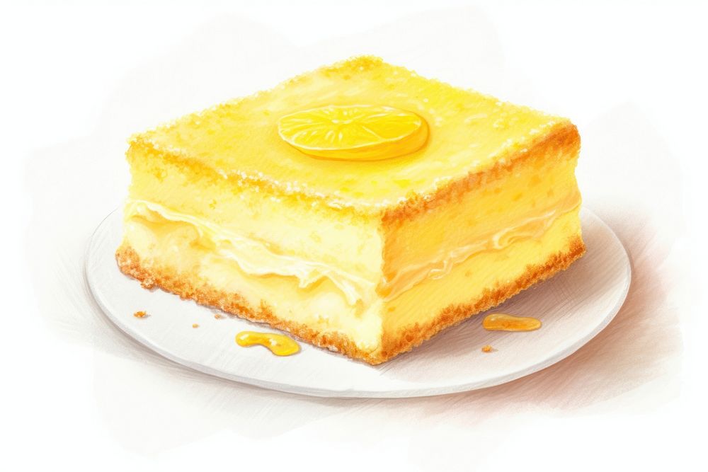 Cheesecake dessert custard plate. AI generated Image by rawpixel.