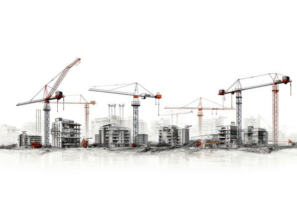 Construction architecture building construction site. AI generated Image by rawpixel.