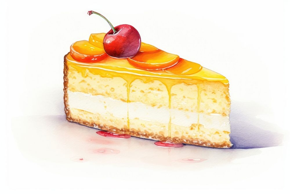 Cheesecake dessert fruit food. AI generated Image by rawpixel.