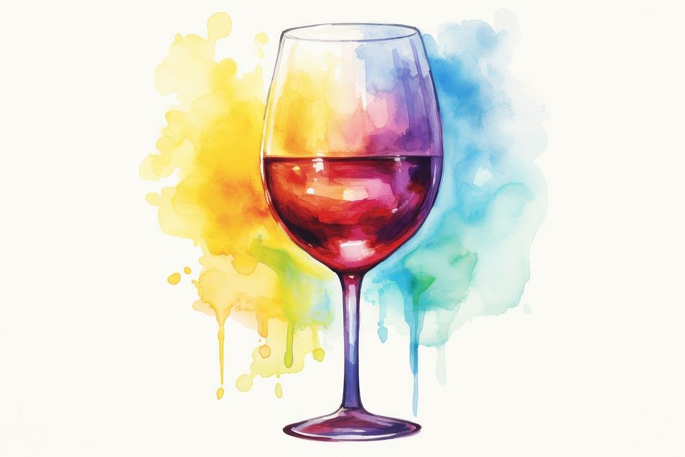 Glass wine drink refreshment. AI generated Image by rawpixel.