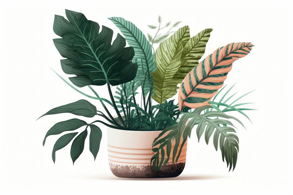 Plant houseplant leaf white background. AI generated Image by rawpixel.