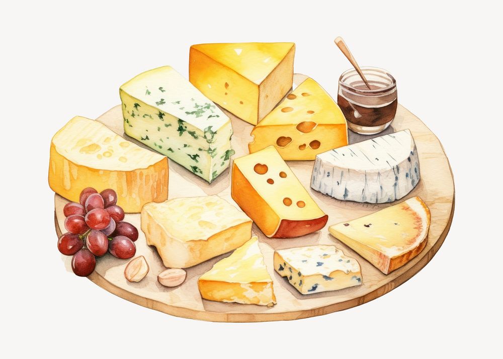 Cheese bread plate food. AI generated Image by rawpixel.