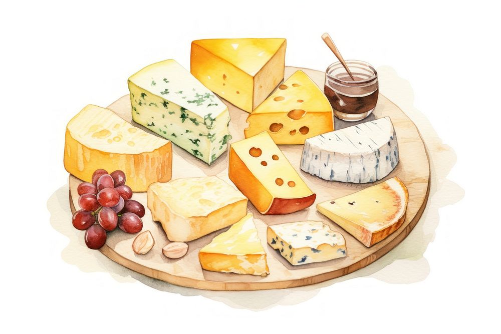 Cheese bread plate food. AI generated Image by rawpixel.