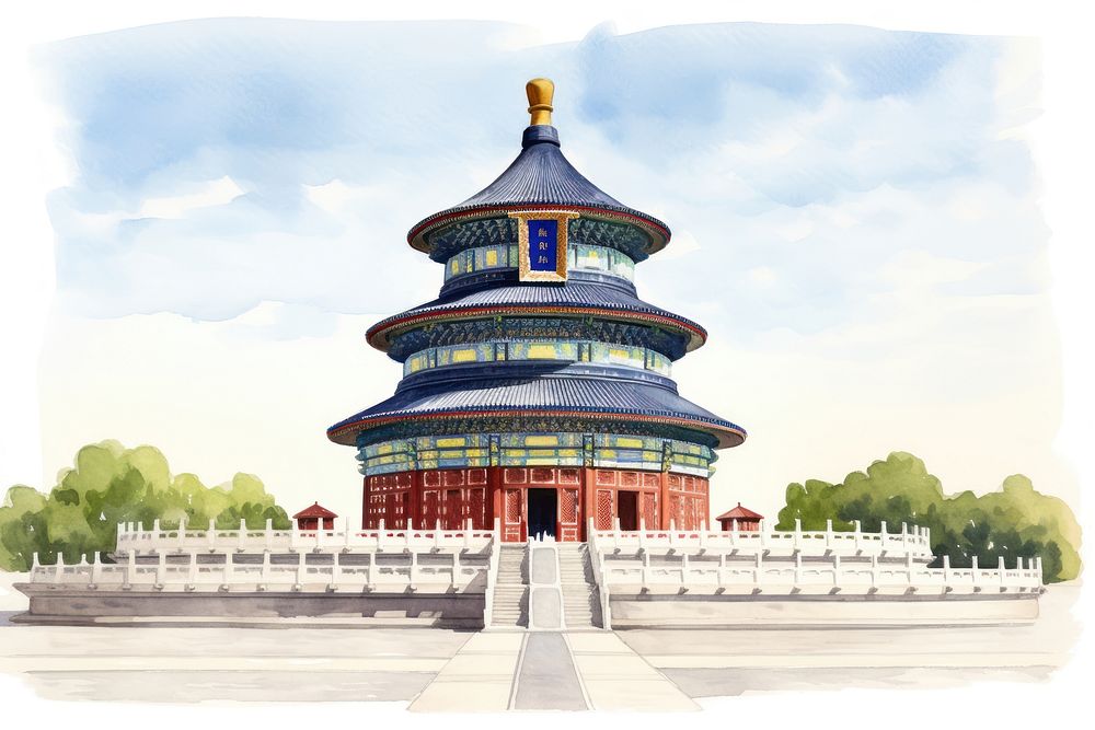 Architecture building landmark temple. AI | Premium Photo Illustration ...