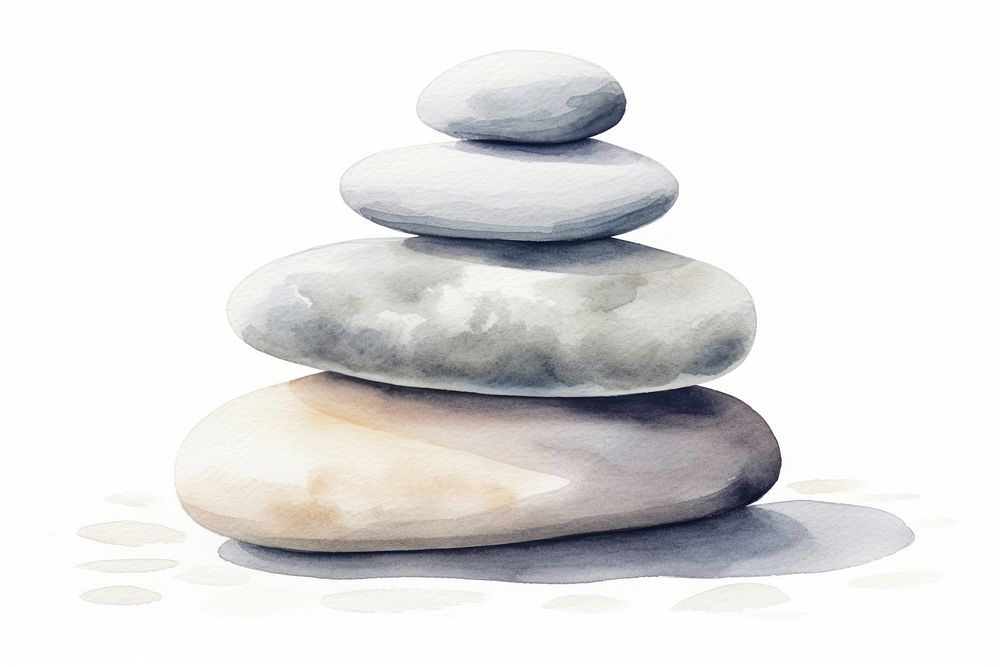 Pebble stone white background creativity.