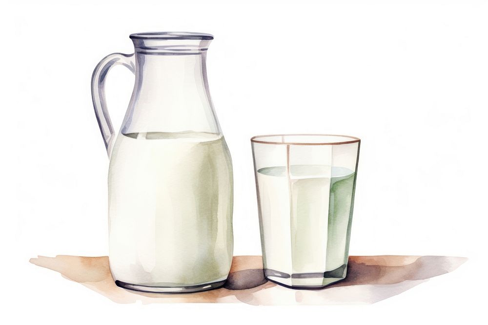 Glass milk drink dairy. AI generated Image by rawpixel.