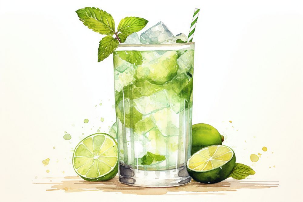 Cocktail mojito fruit drink. AI generated Image by rawpixel.