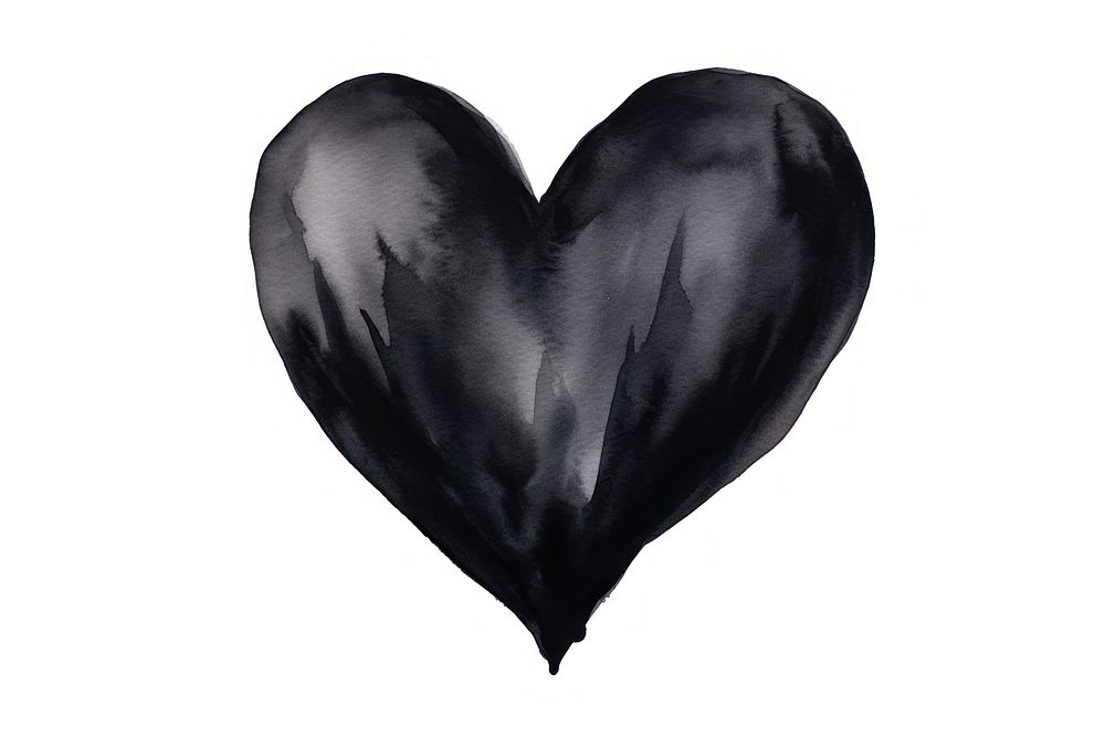 Heart black monochrome balloon. AI generated Image by rawpixel.