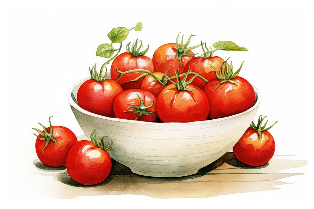 Tomato vegetable fruit plant. 