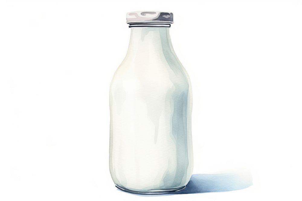 Bottle milk glass refreshment. AI generated Image by rawpixel.