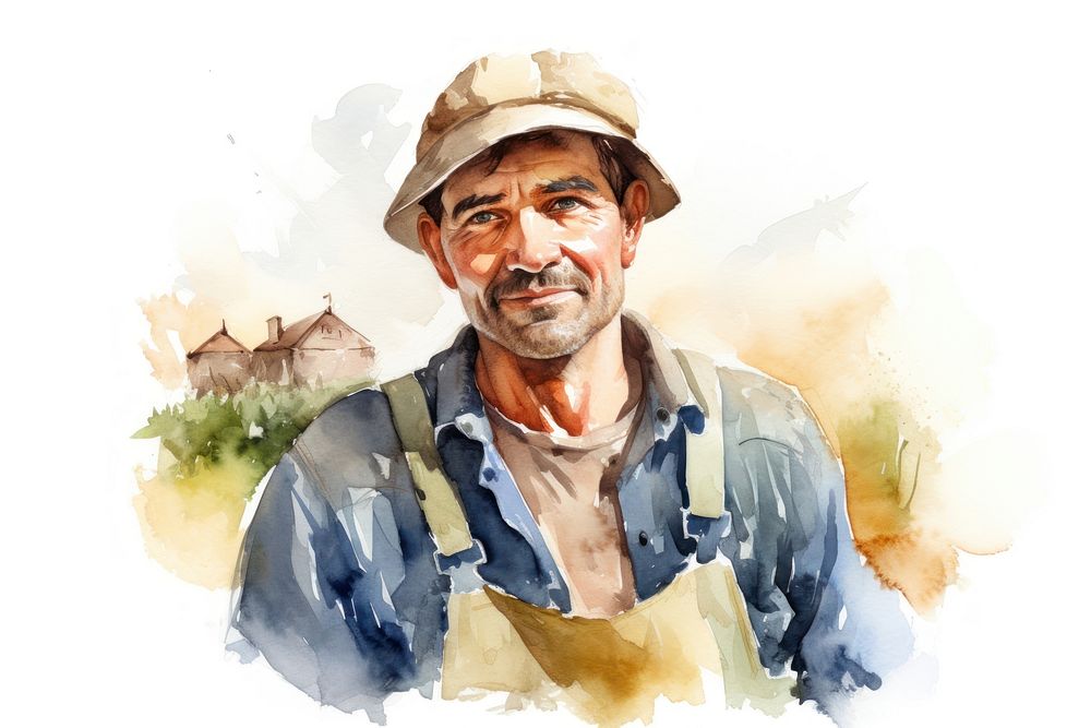 Portrait outdoors farmer adult. AI generated Image by rawpixel.