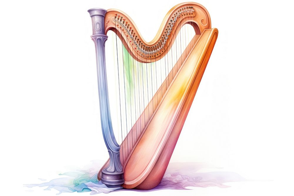 Harp performance creativity clàrsach. AI generated Image by rawpixel.