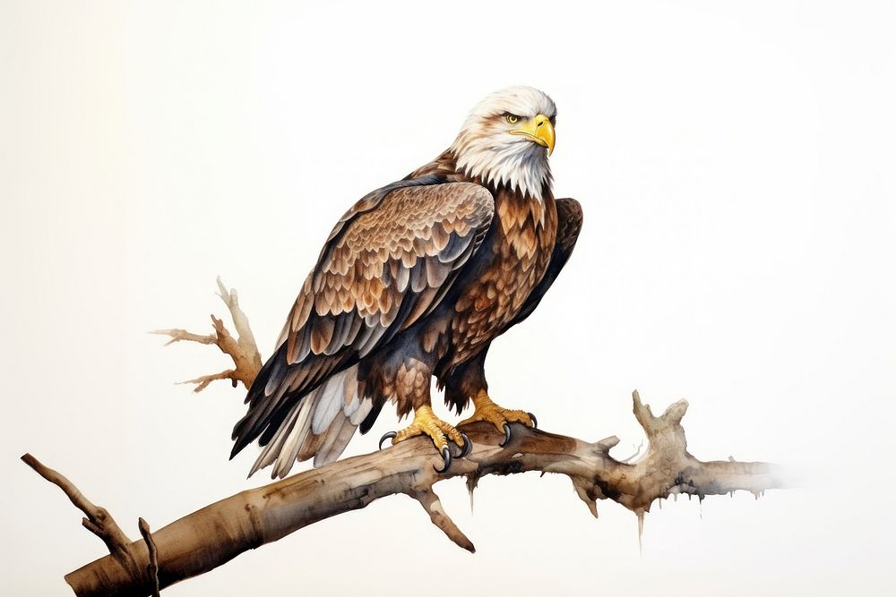 Buzzard animal eagle bird. AI generated Image by rawpixel.