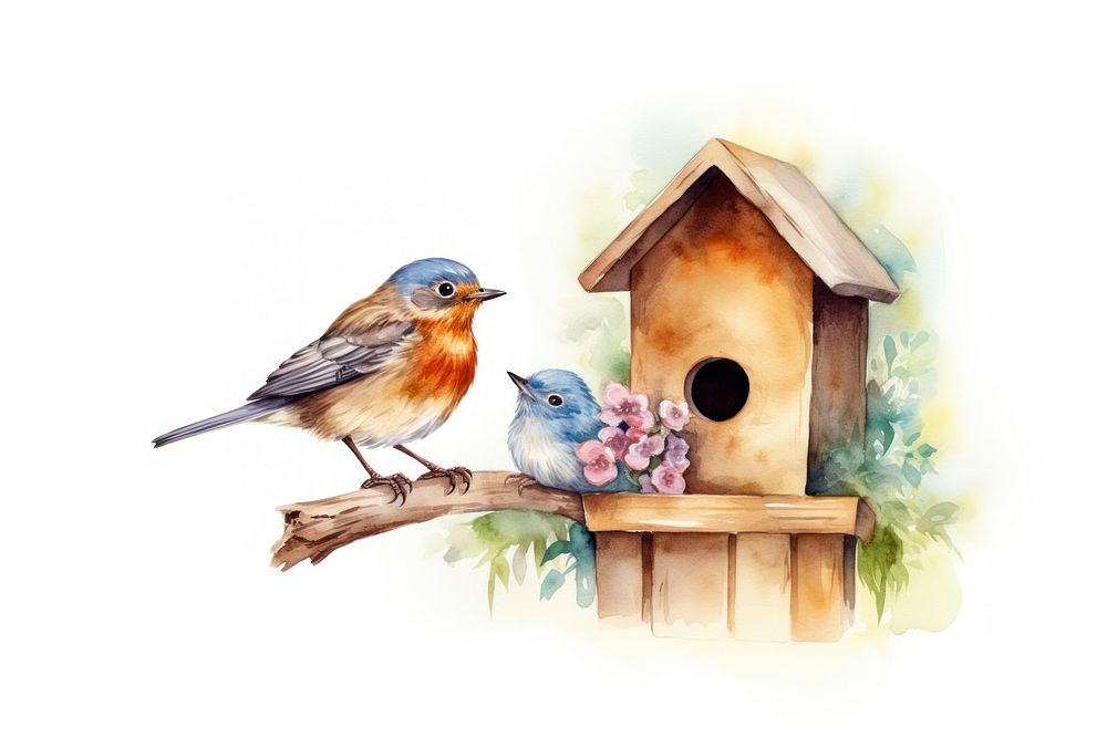 Bird animal creativity birdhouse. AI generated Image by rawpixel.