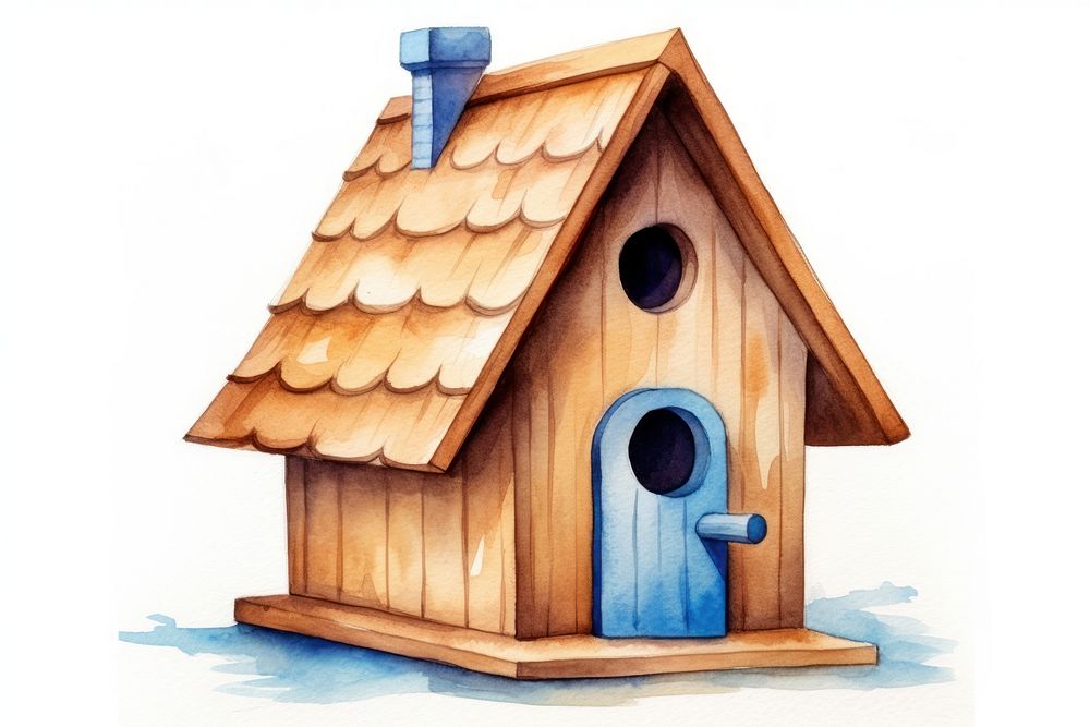 Wood house architecture birdhouse. AI generated Image by rawpixel.