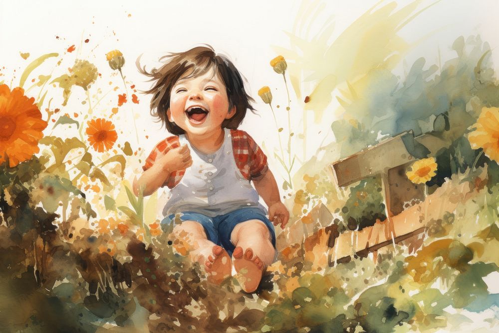 Creativity happiness enjoyment innocence. AI generated Image by rawpixel.