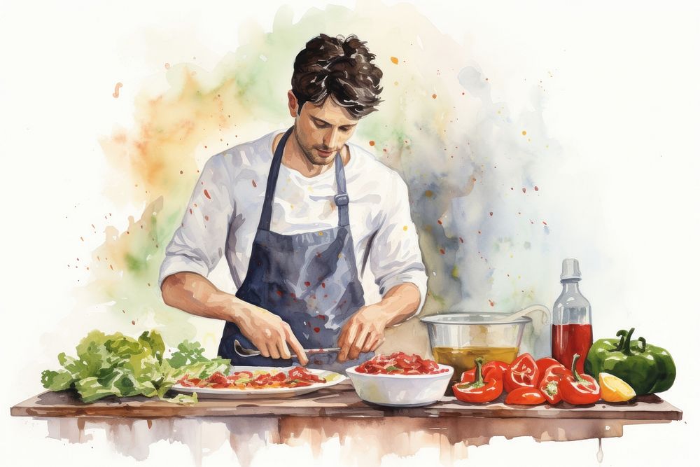 Cooking adult food chef. AI generated Image by rawpixel.