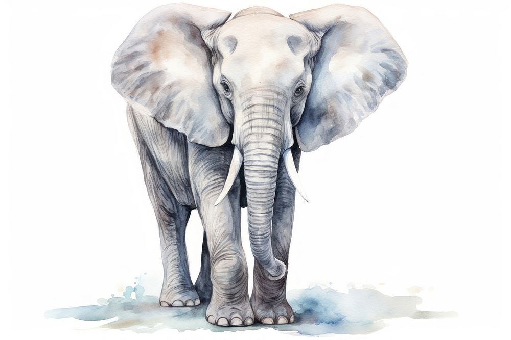 Elephant wildlife drawing animal. AI | Free Photo - rawpixel
