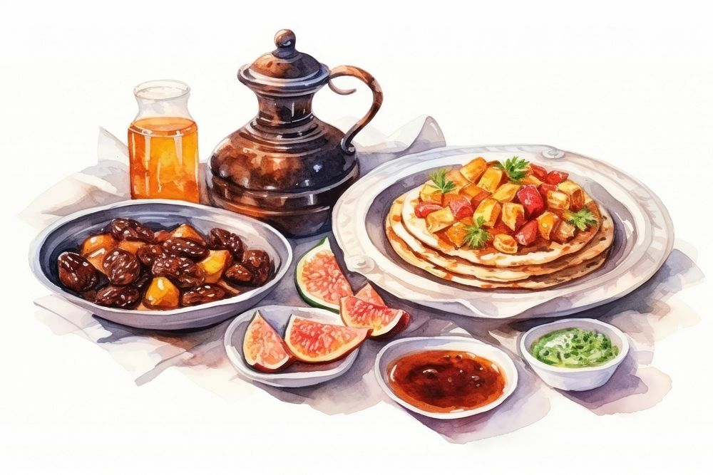 Meal plate dish food. AI generated Image by rawpixel.