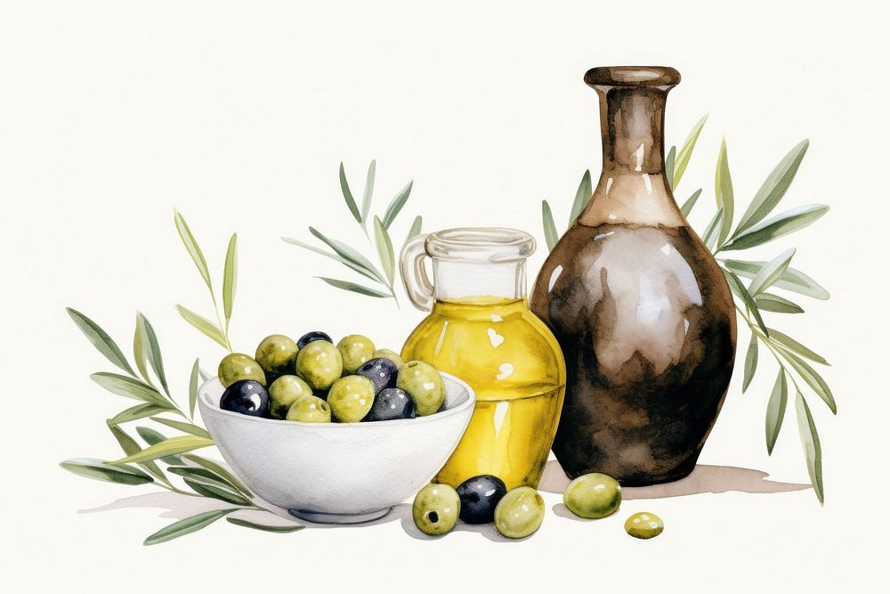 Bottle olive plant food. AI generated Image by rawpixel.