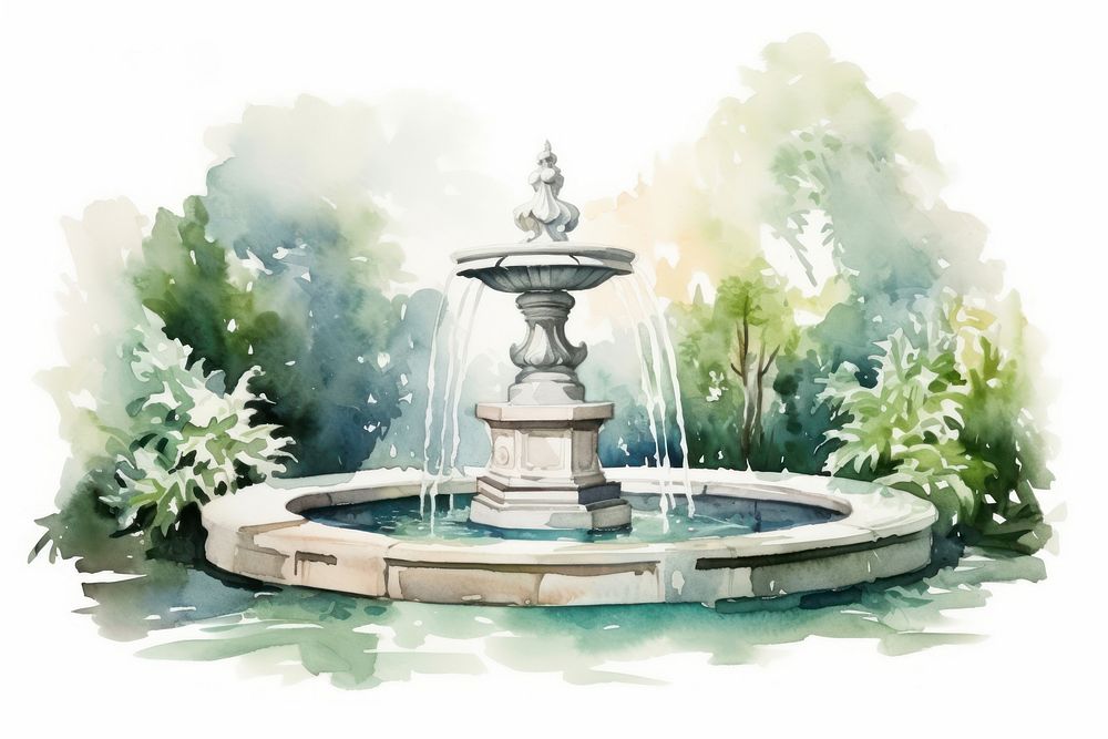 Fountain architecture outdoors garden. 