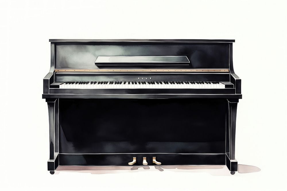 Piano keyboard black harpsichord. AI generated Image by rawpixel.