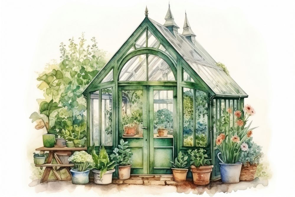 Greenhouse garden gardening outdoors. AI generated Image by rawpixel.