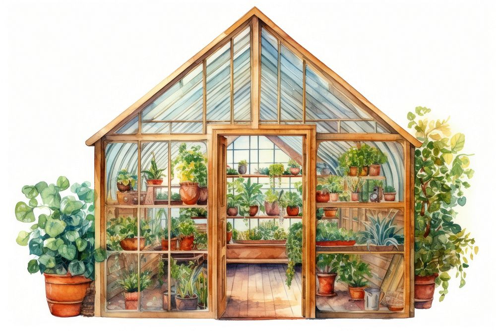 Greenhouse garden gardening plant. AI generated Image by rawpixel.