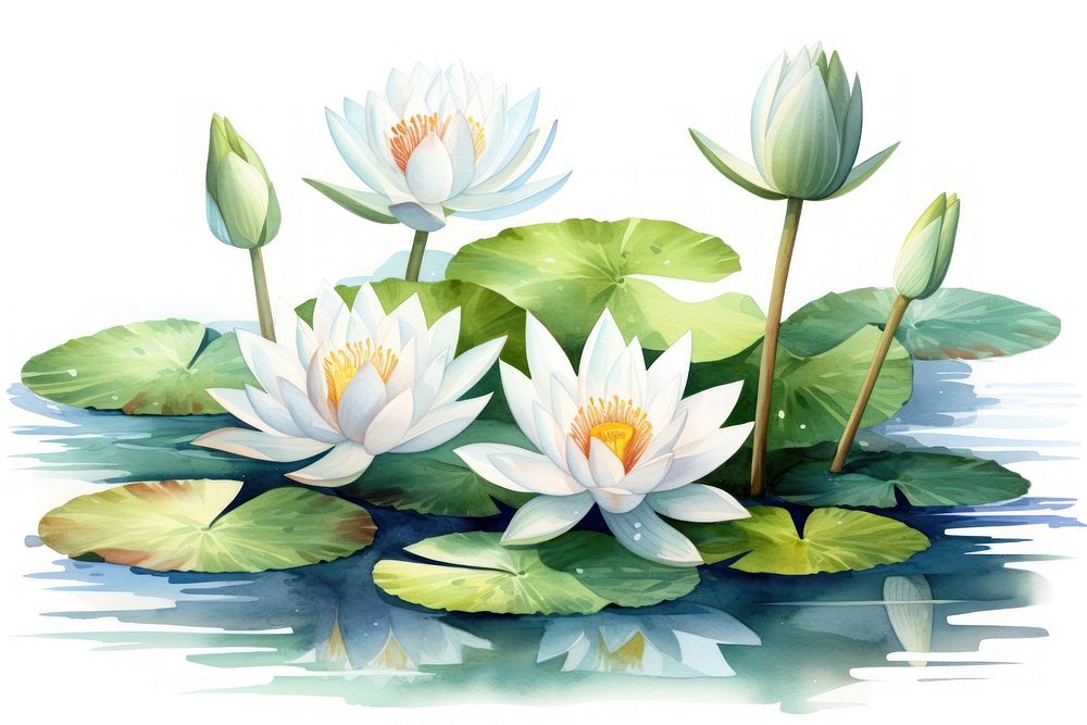 Water lily flower. AI generated Image by rawpixel.