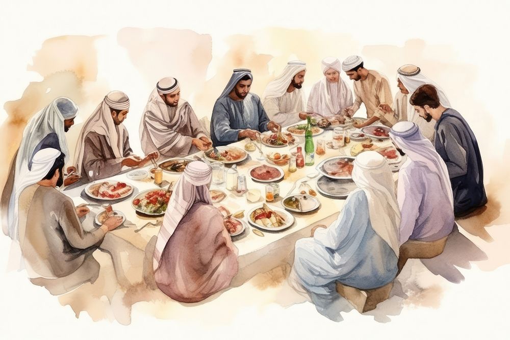 Meal restaurant people lunch. AI generated Image by rawpixel.