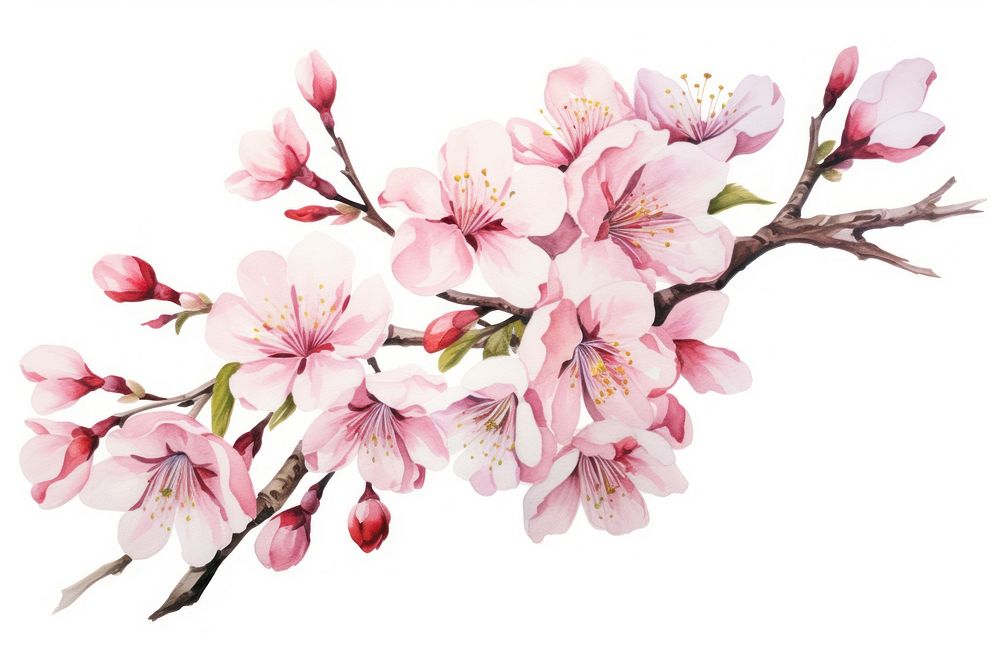 Blossom flower cherry plant. AI generated Image by rawpixel.