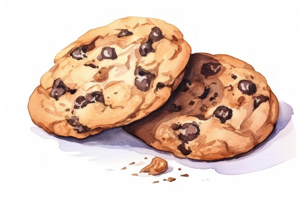 Cookie chocolate food chocolate chip. AI generated Image by rawpixel.
