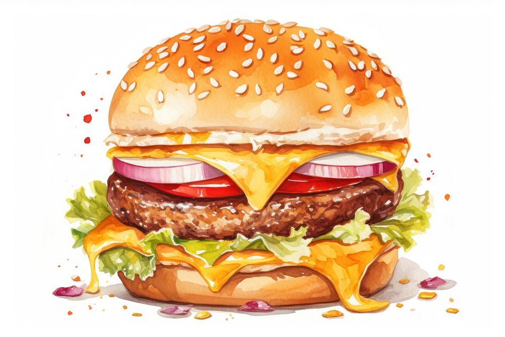 Cheese burger food hamburger. AI generated Image by rawpixel.