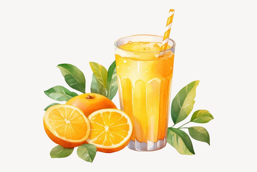 Juice orange fruit drink. 