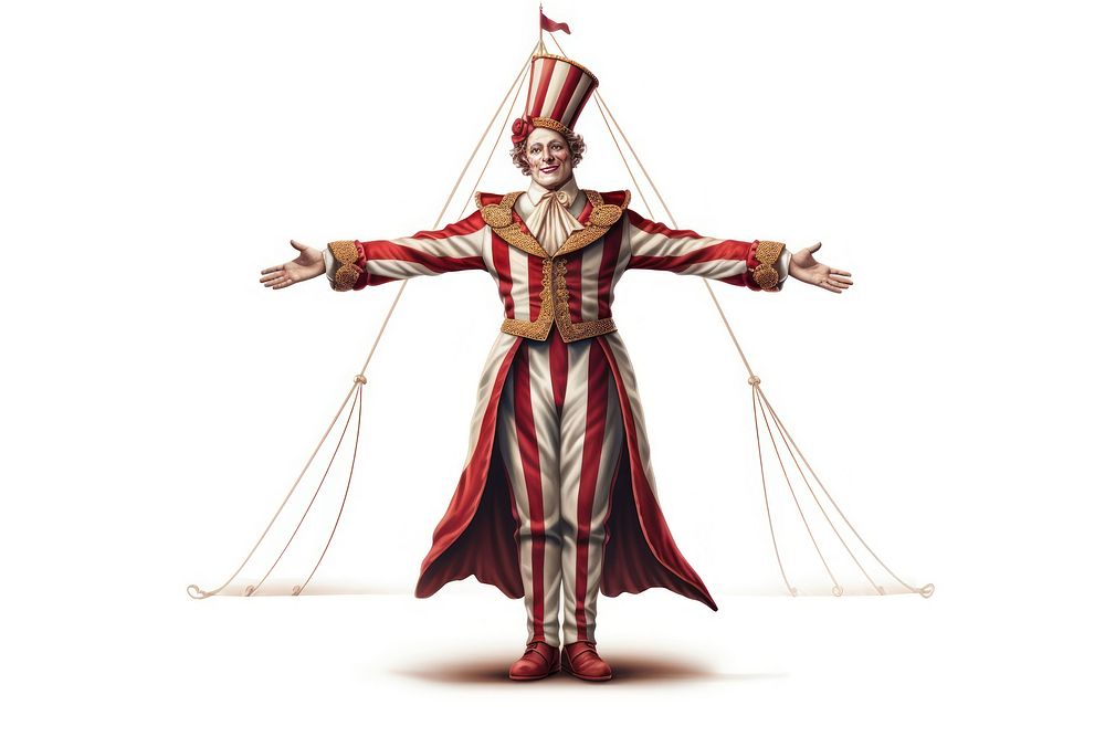 Costume circus adult white background. AI generated Image by rawpixel.