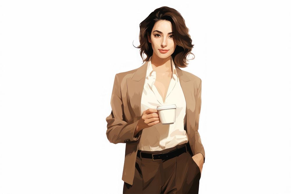 Coffee sleeve adult woman. AI generated Image by rawpixel.