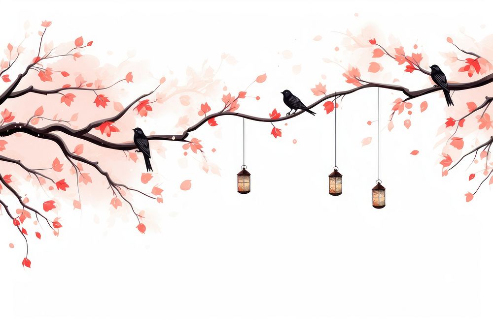 Bird decoration hanging lantern. AI generated Image by rawpixel.