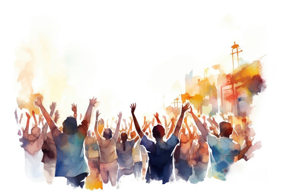 People adult crowd togetherness. AI generated Image by rawpixel.