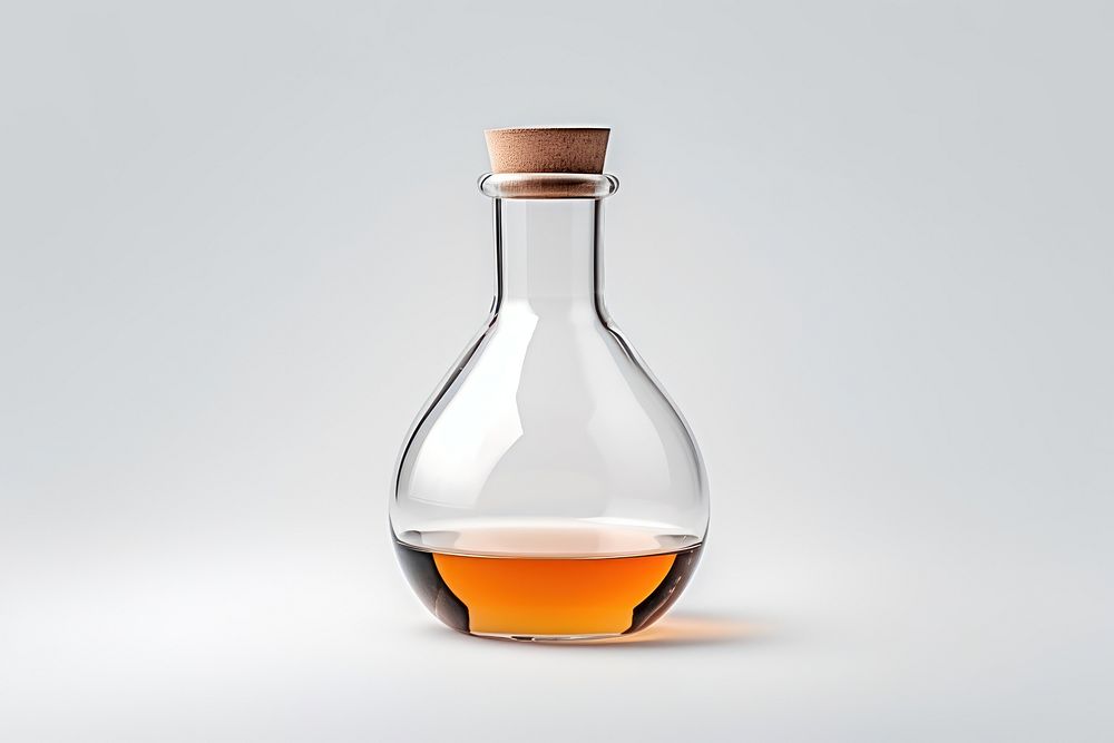 Bottle glass drink white background. AI generated Image by rawpixel.