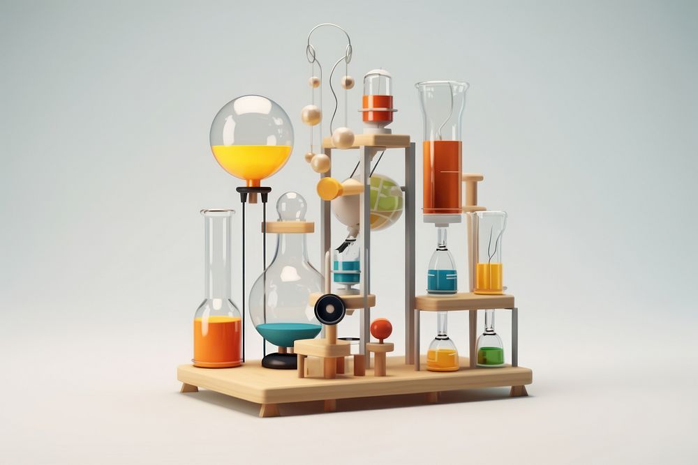 Science glass toy laboratory. AI generated Image by rawpixel.