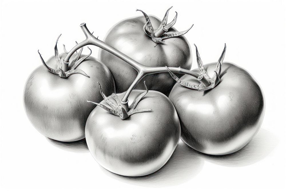 Tomato food vegetable drawing. AI generated Image by rawpixel.