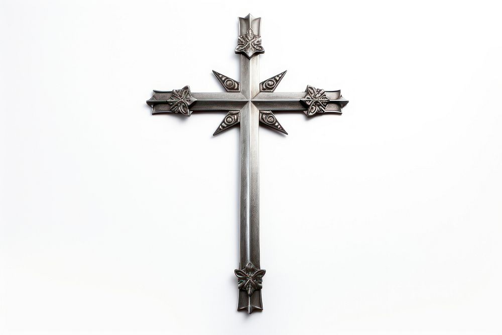 Cross crucifix symbol metal. 