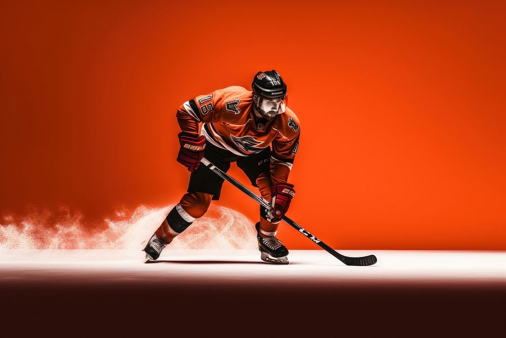 Hockey sports helmet player. AI generated Image by rawpixel.