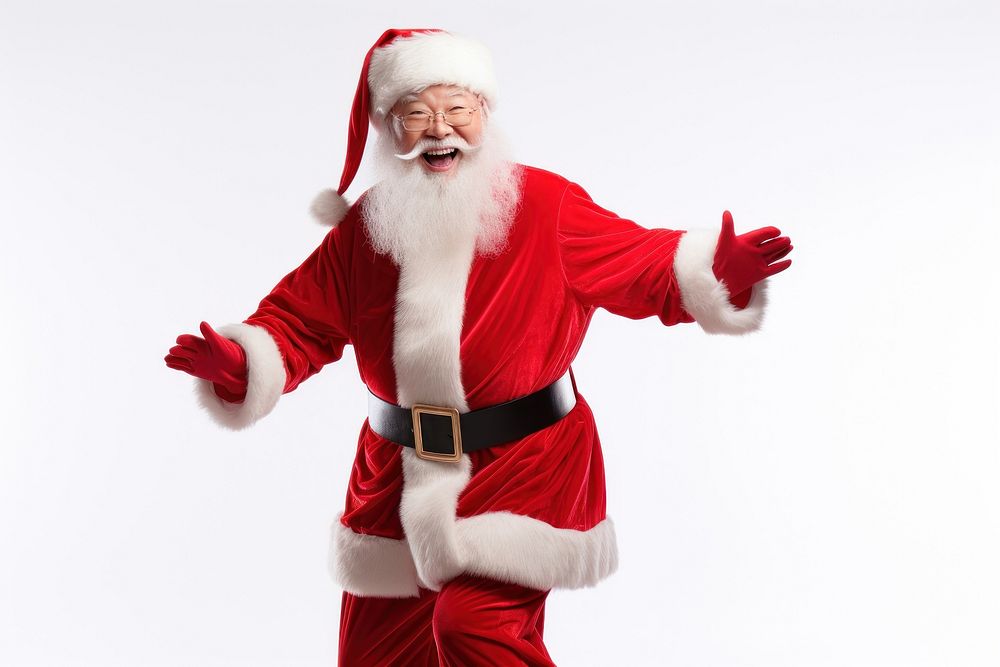 Christmas adult white background santa claus. AI generated Image by rawpixel.