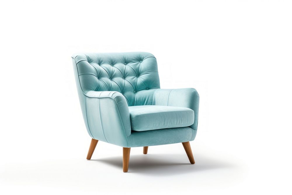 Armchair furniture white background comfortable. AI generated Image by rawpixel.