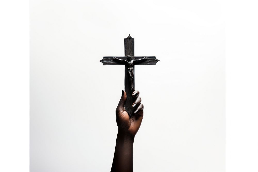 Cross crucifix holding symbol. AI generated Image by rawpixel.