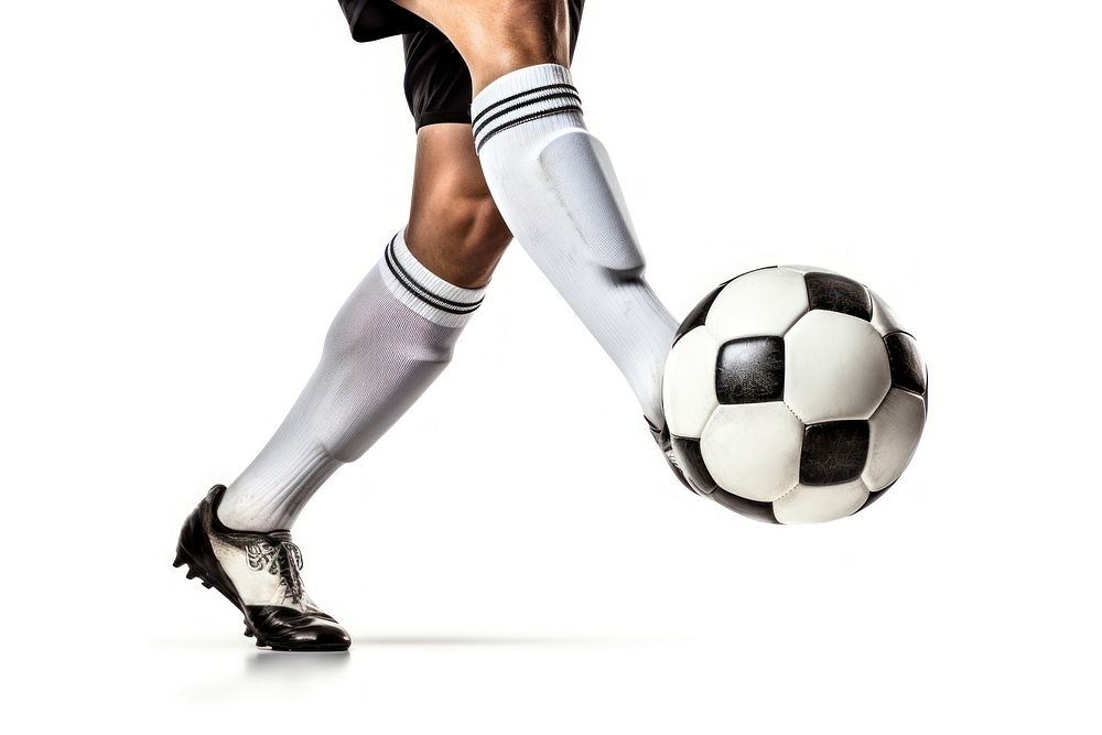 Kicking soccer football footwear. AI generated Image by rawpixel.