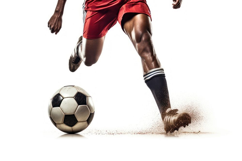 Kicking football sports soccer. AI generated Image by rawpixel.